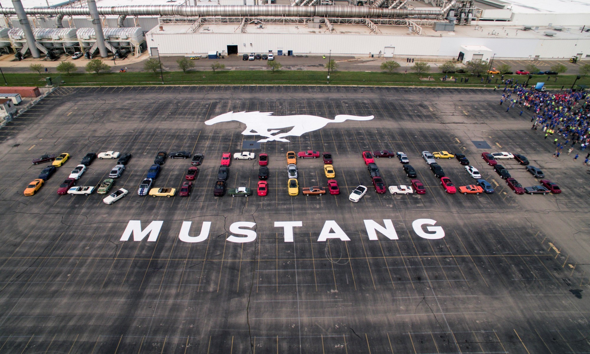 10 millionth Ford Mustang formation