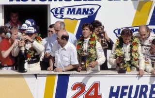 1989 Le Mans podium celebrations