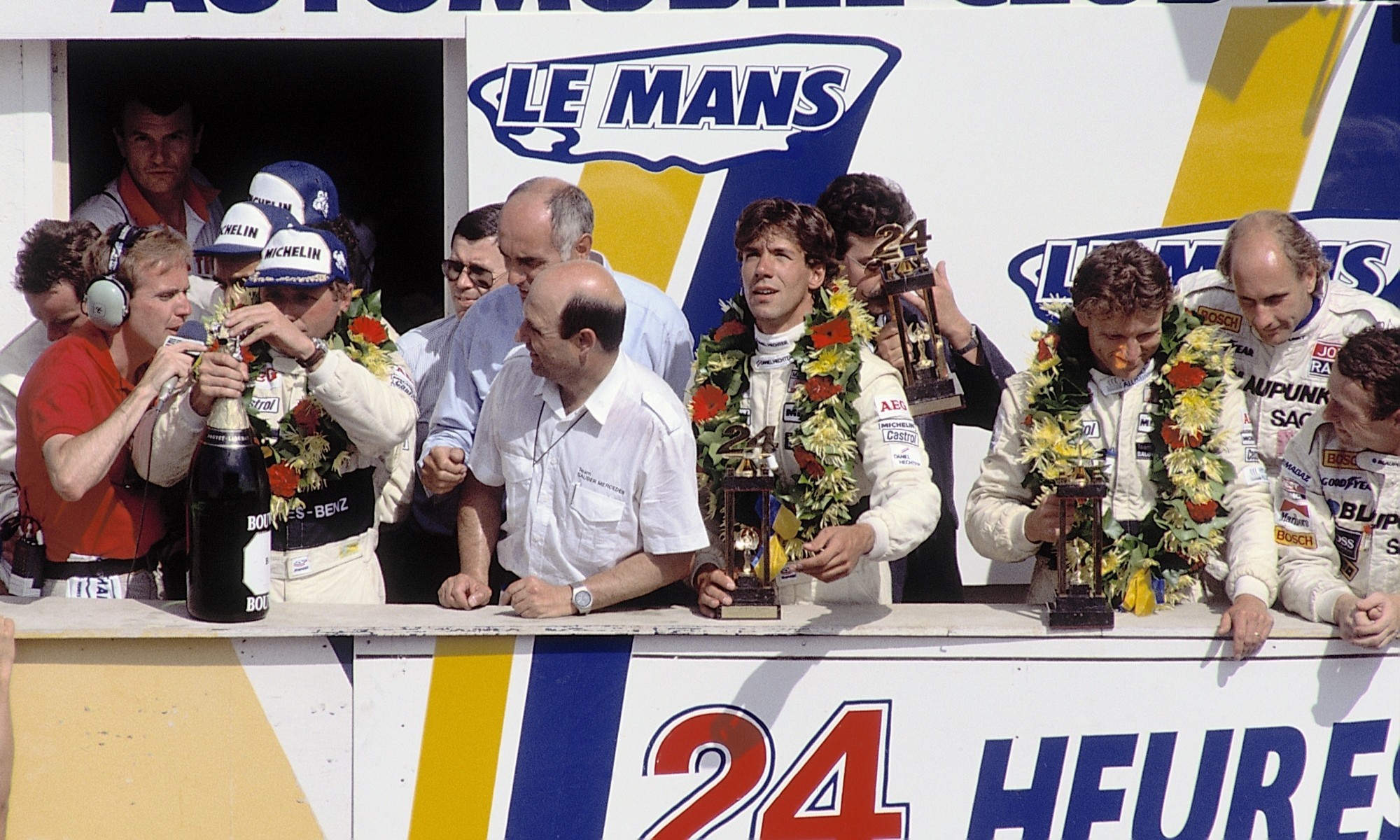 1989 Le Mans podium celebrations