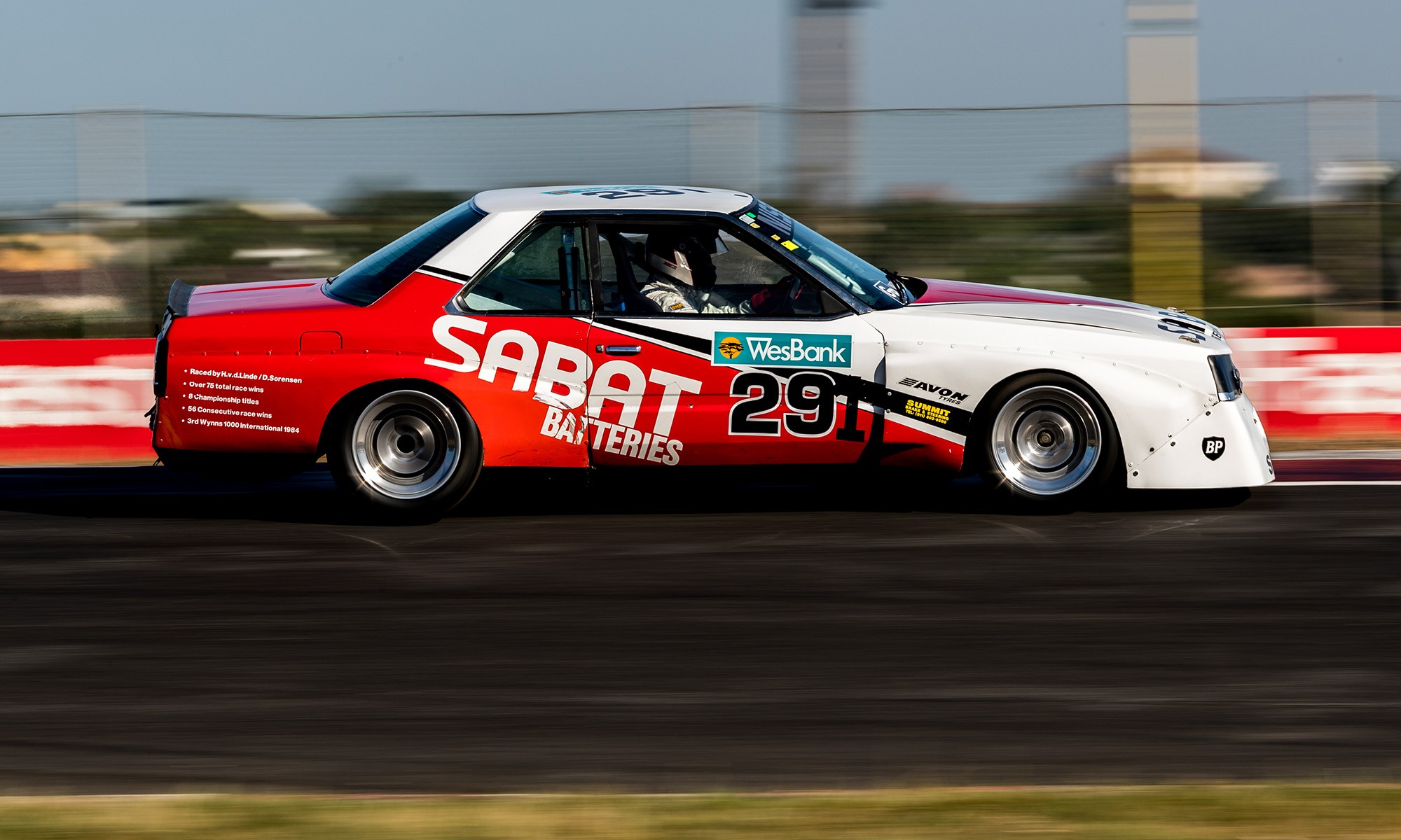 Qualifying was the first time Joubert drove the Sabat Nissan Skyline in anger