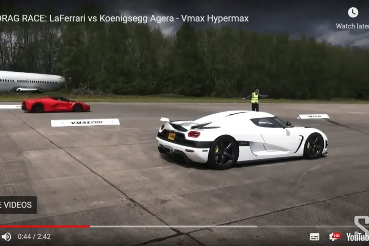 Koenigsegg Agera VS LaFerrari In A Drag Race