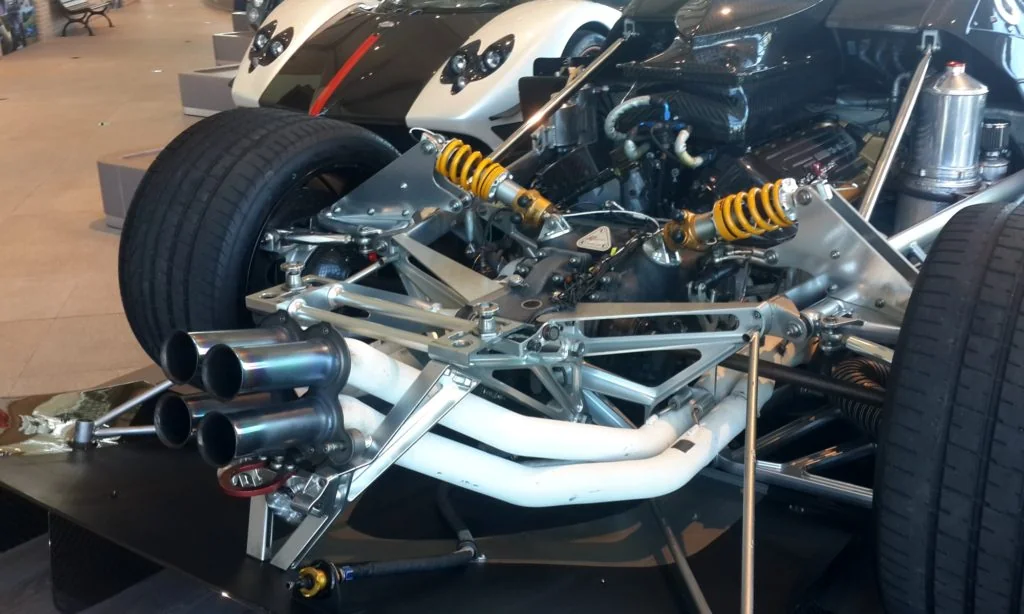 The Zonda Revolucion R rear suspension is a work of art