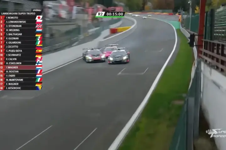 Lamborghini Super Trofeo Crash At Spa [video]