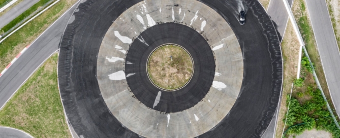 Taycan Sets Drift Record overhead view
