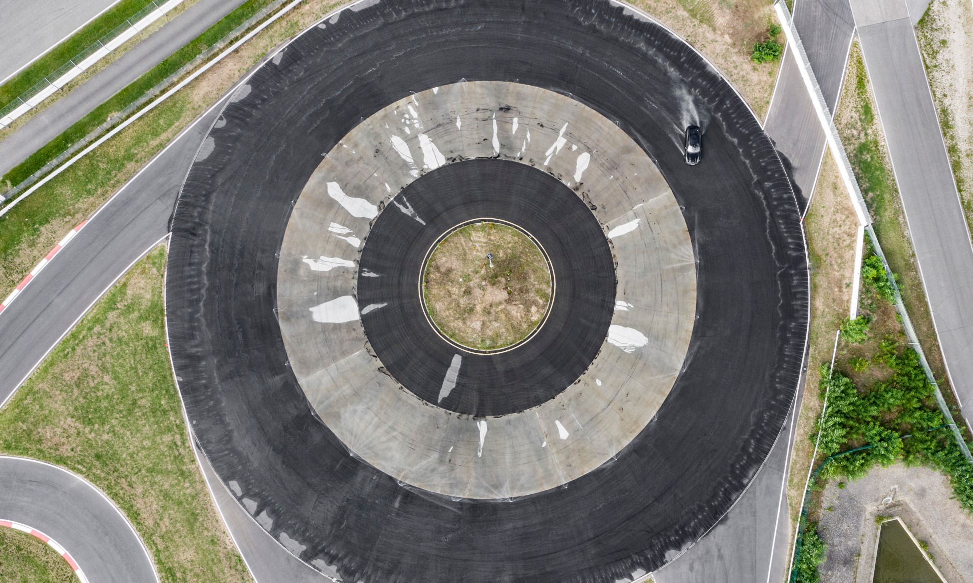 Taycan Sets Drift Record overhead view