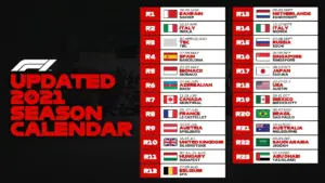 2021 Formula 1 Calendar Updated