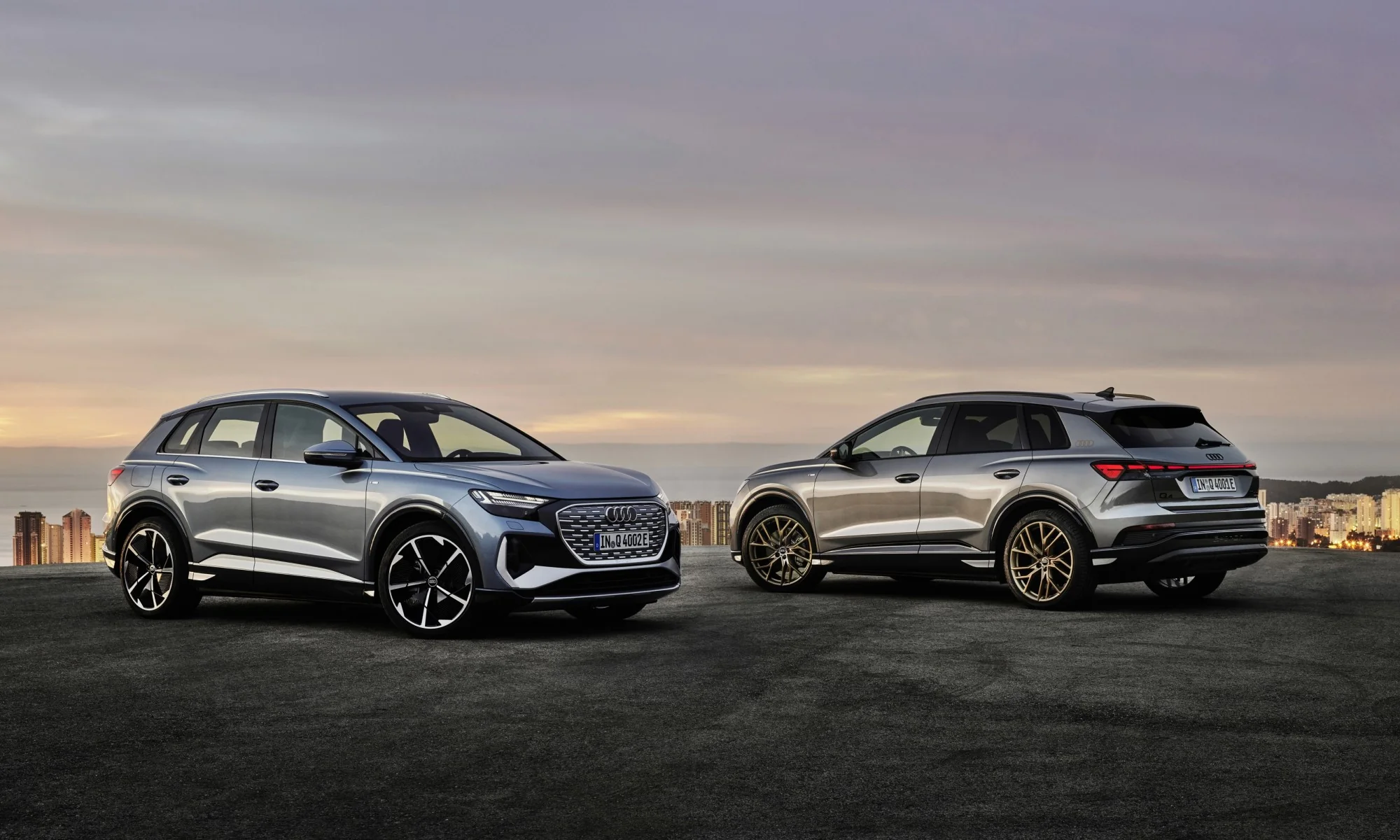 Audi Q4 E-Tron front and rear
