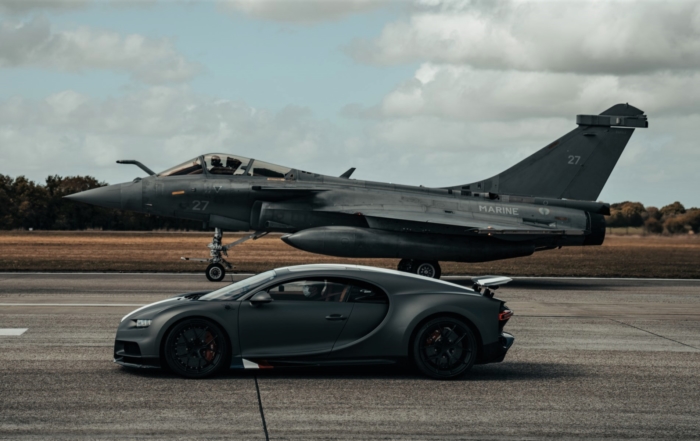 Bugatti Chiron Races Fighter Jet profile