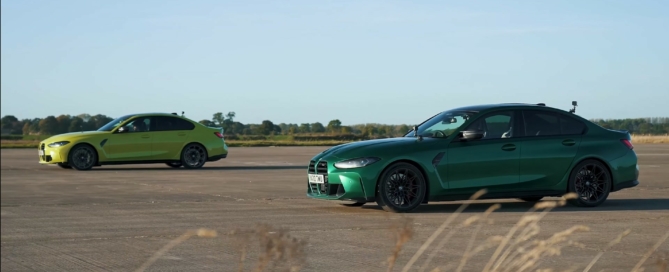 BMW M3 RWD vs AWD drag race 1