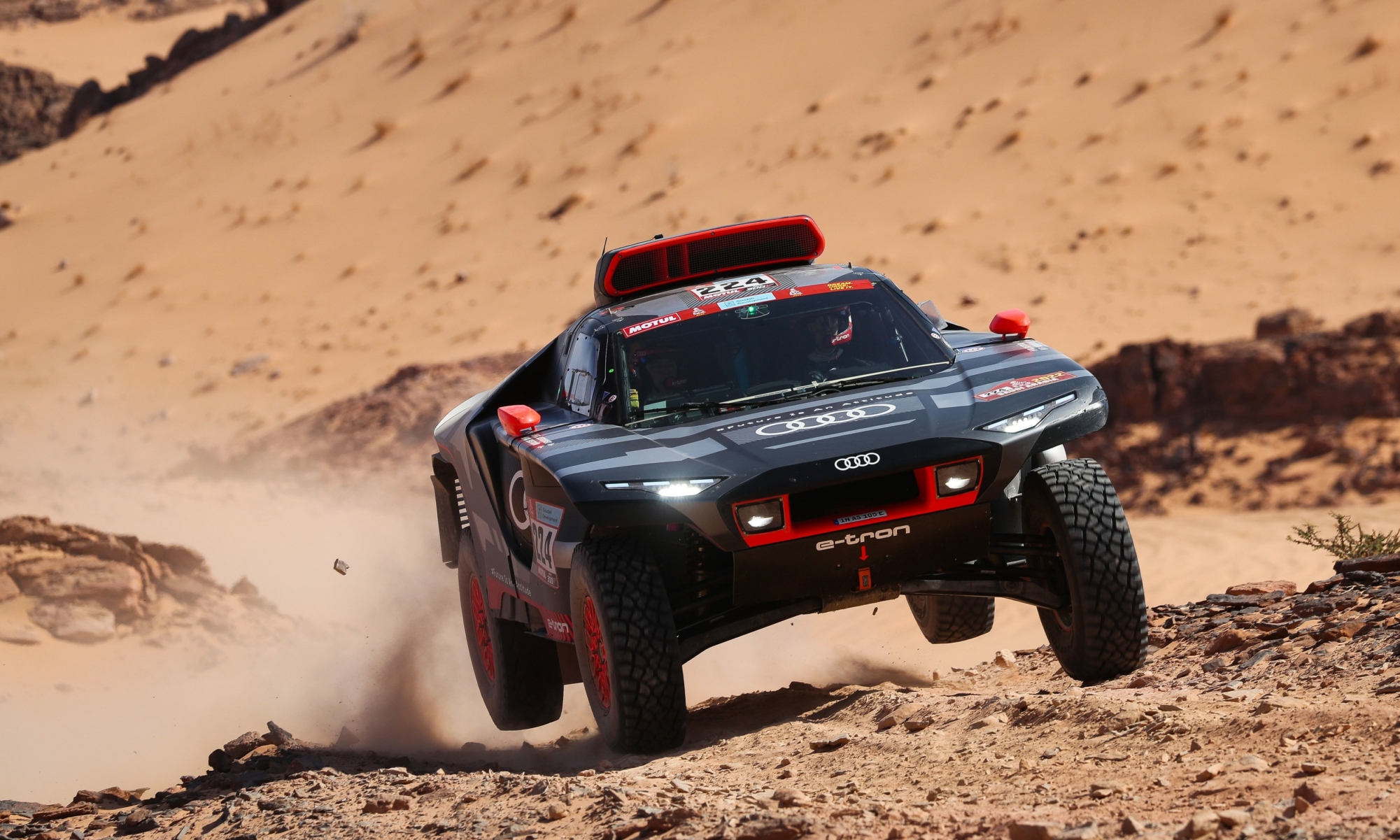 Audi struck back at the front-runners with a spectacular 1-2 finish on stage 10.