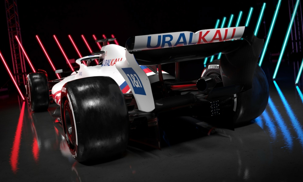 Haas VF-22 rear 2022 Formula One Cars
