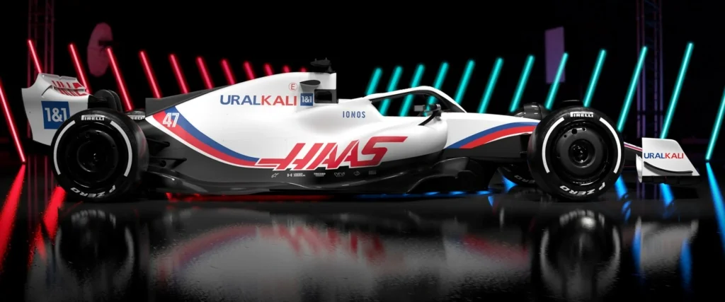 Haas VF-22 side2022 Formula One Cars