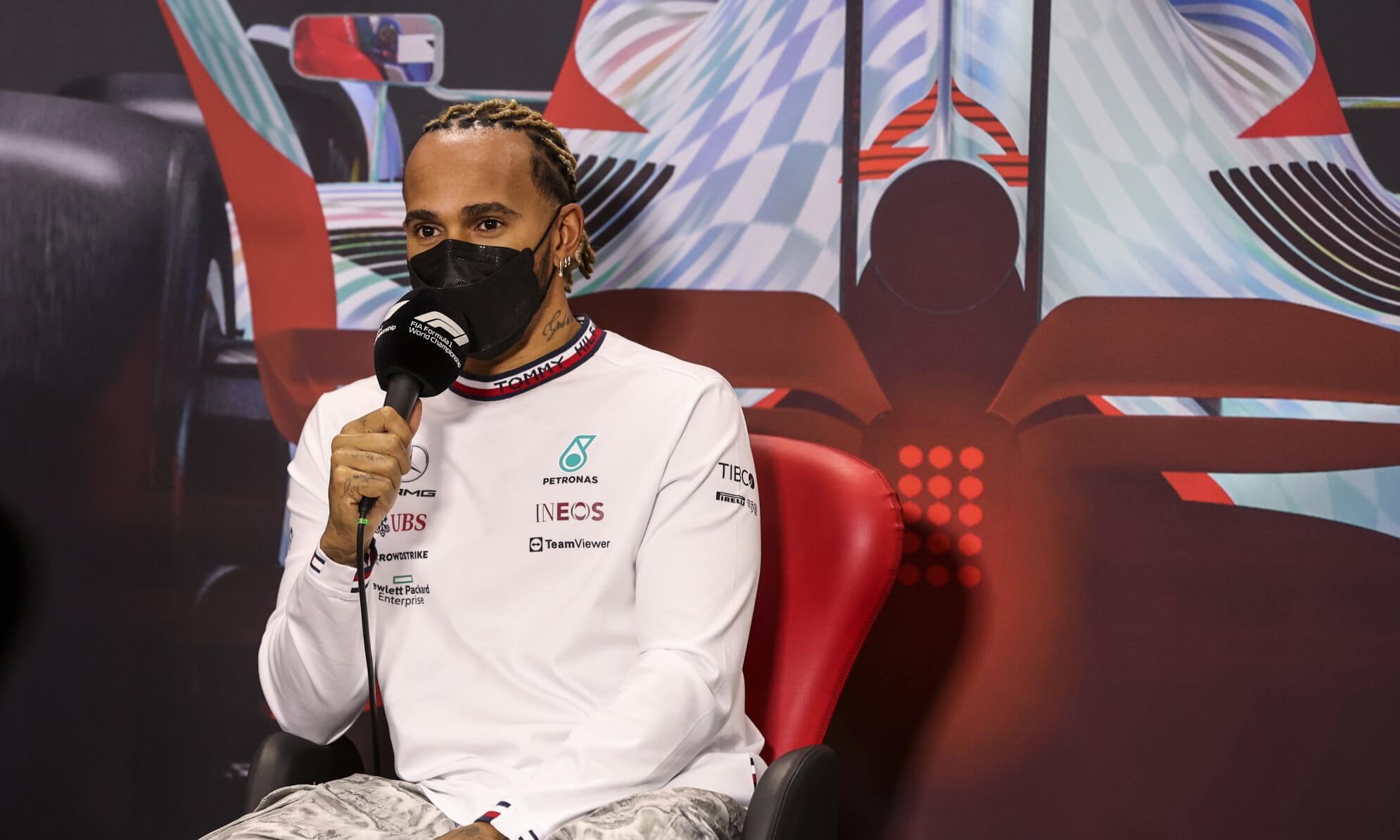 Lewis Hamilton at F1 testing 2022