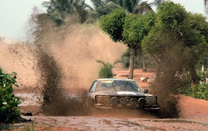 Mercedes-Benz 450SLC at the Ivory Coast Rally in 1979