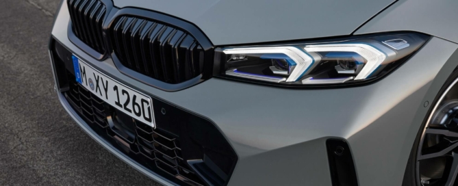 Facelifted 3 Series BMW headlights