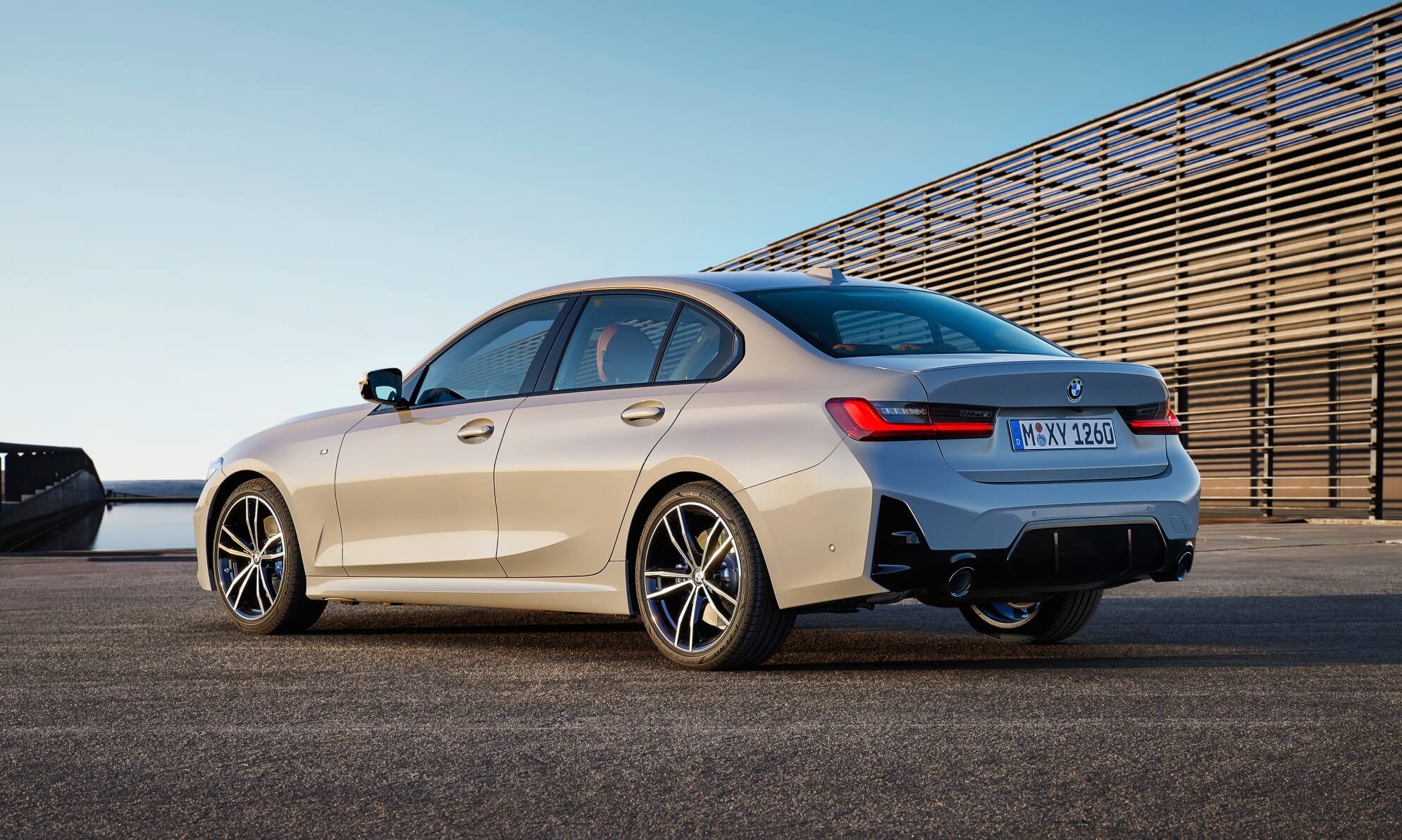 Facelifted 3 Series BMW rear