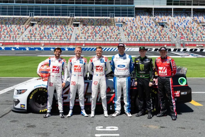 Haas Formula One Drivers Try Nascar [video]