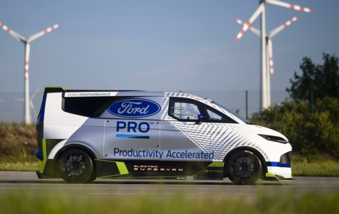 Ford Pro Electric SuperVan profile