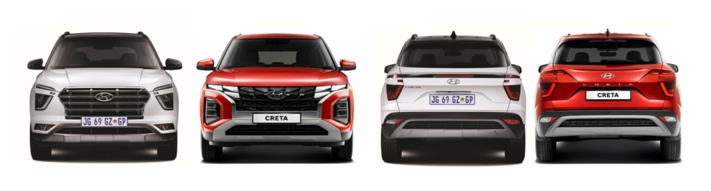 Facelifted Hyundai Creta comparison front and rear