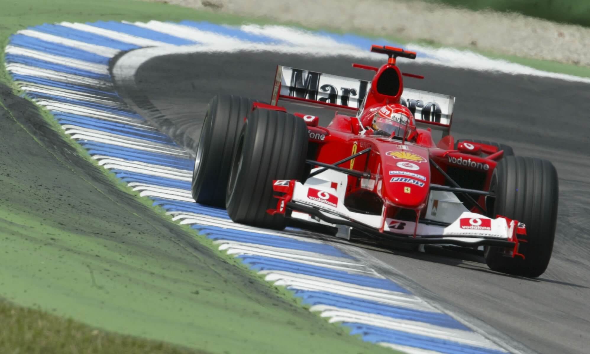 Michael Schumacher Ferrari F2004 action