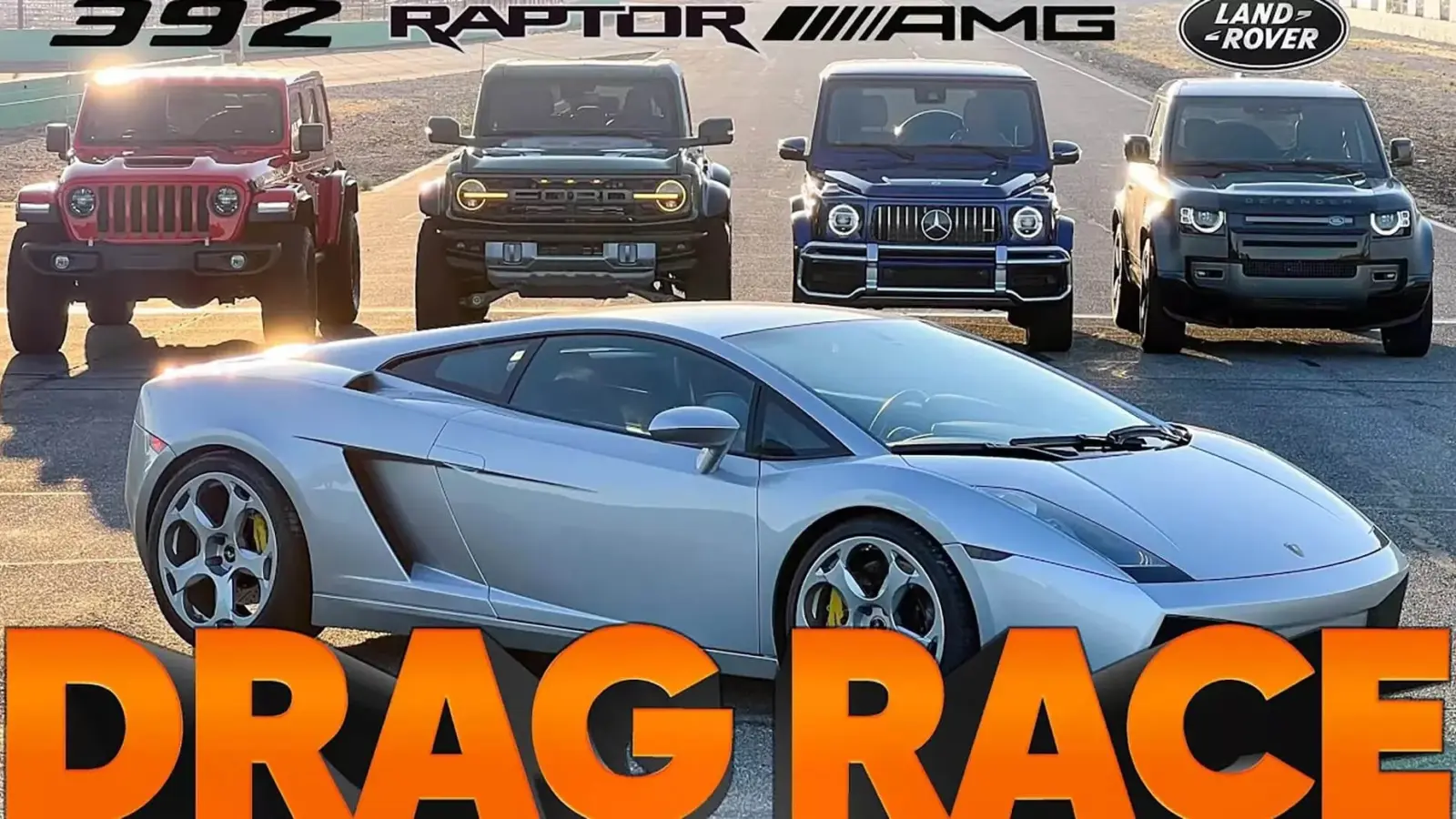 Supercar vs SUV Drag Race [video]