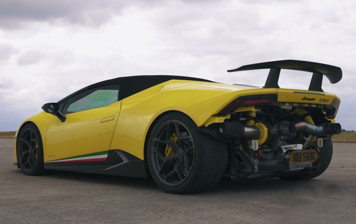 Twin-turbo Lambo Vs MotoGP Bike Drag Race 1