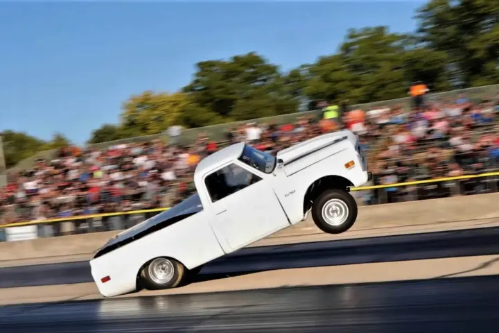Chevy C10 Wild Wheelstand [video]