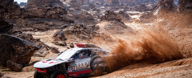 Carlos Sainz made it a double podium for Audi on 2023 Dakar Stage 4