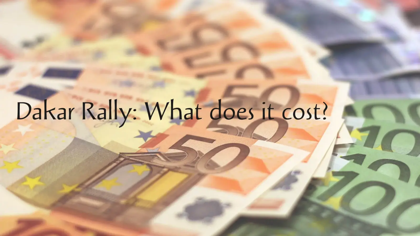 How Much Does A Dakar Rally Entry Cost?