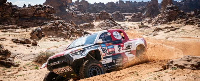 Giniel de Villiers in action during 2023 Dakar Stage 4