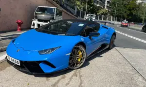 Lambo Crashes Into A Taxi in Hong Kong [video]