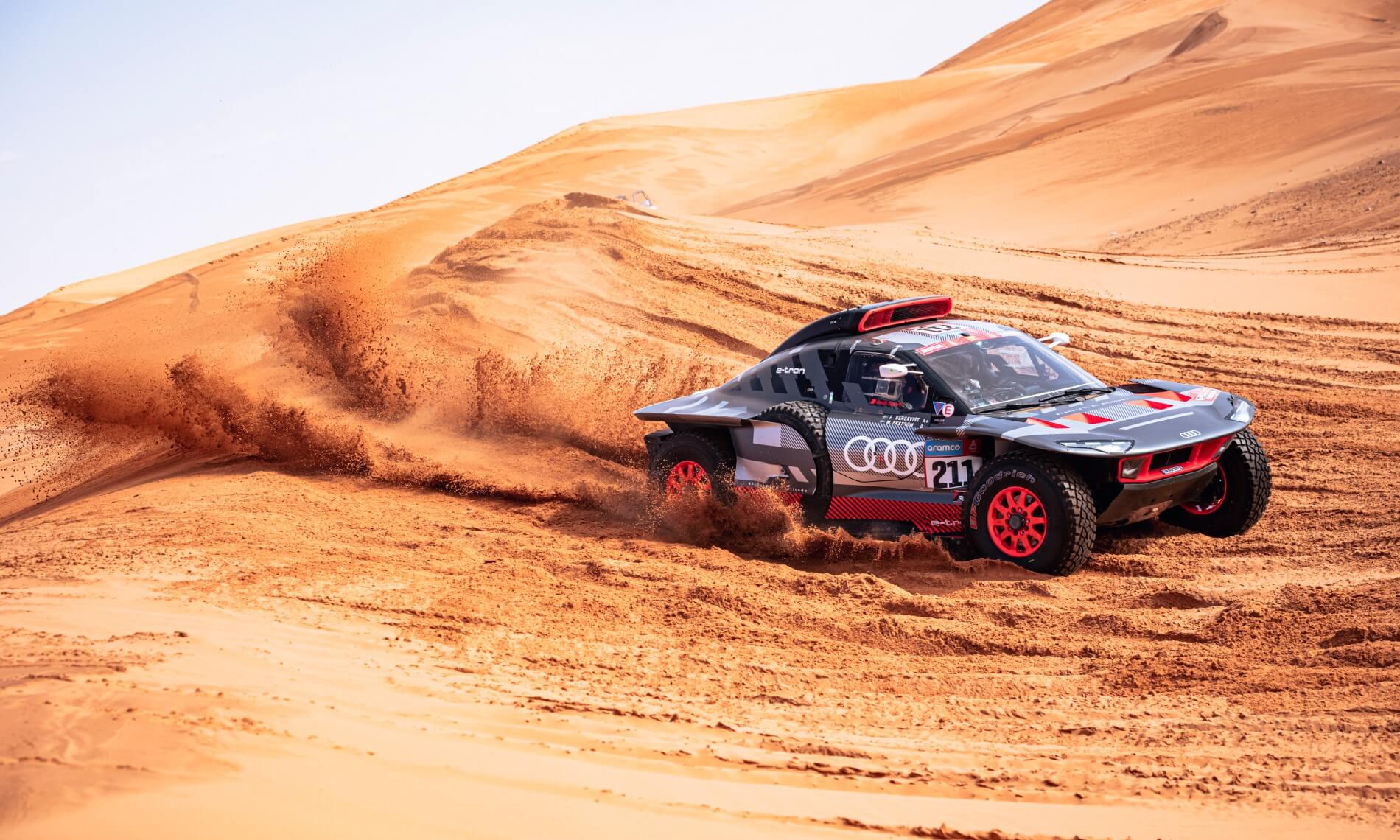 Mattias Ekstrom is the sole remaining Audi in the 2023 Dakar Rally.