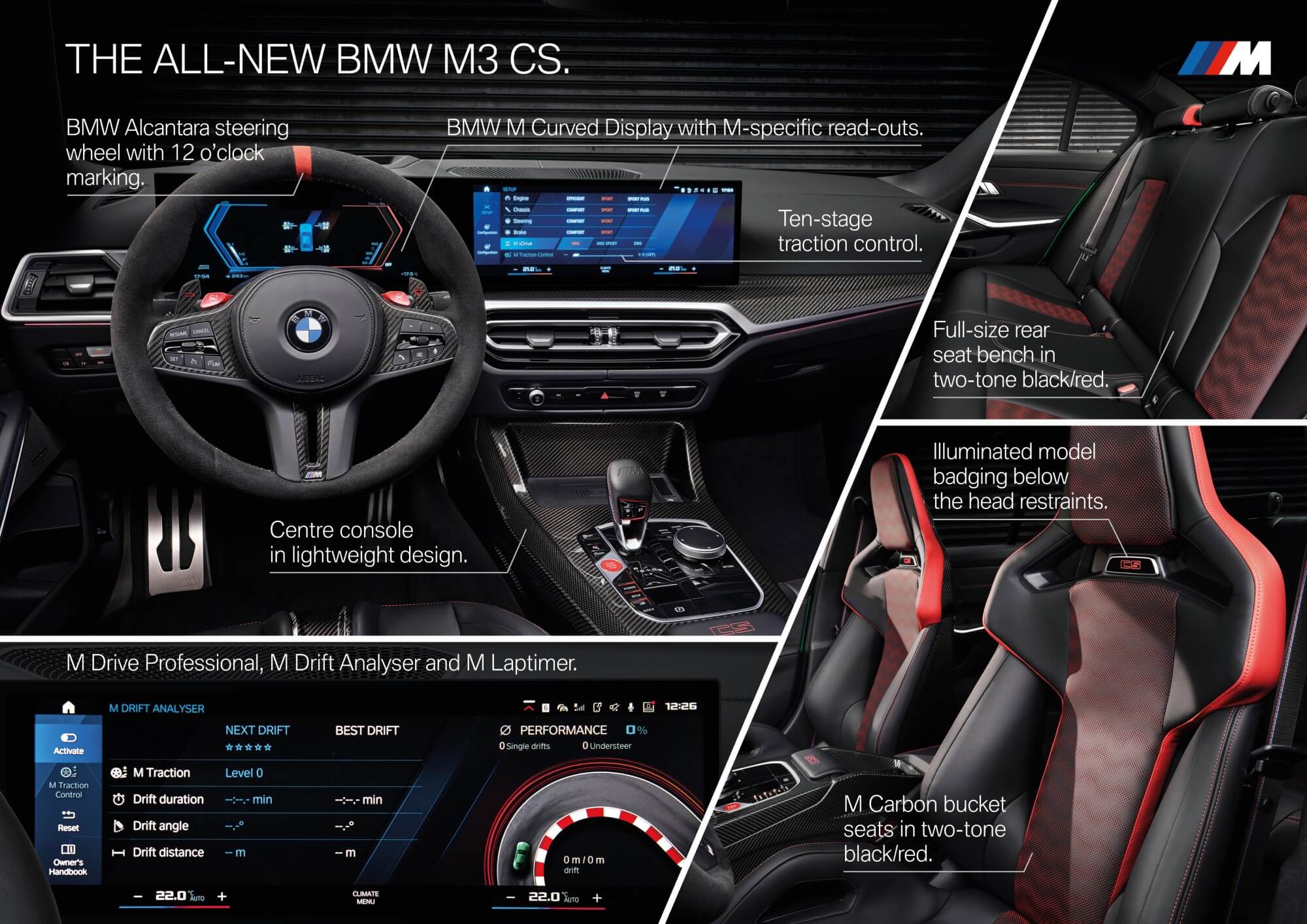 BMW M3 CS interior changes