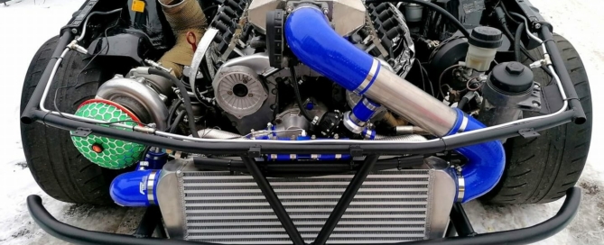 Turbocharged V12 BMW E30 engine