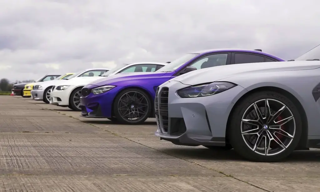 BMW M3 Generations Drag Race [video]