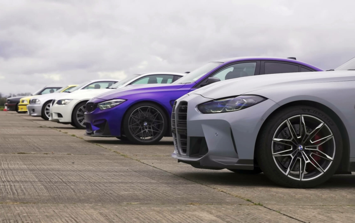 BMW M3 Generations Drag Race