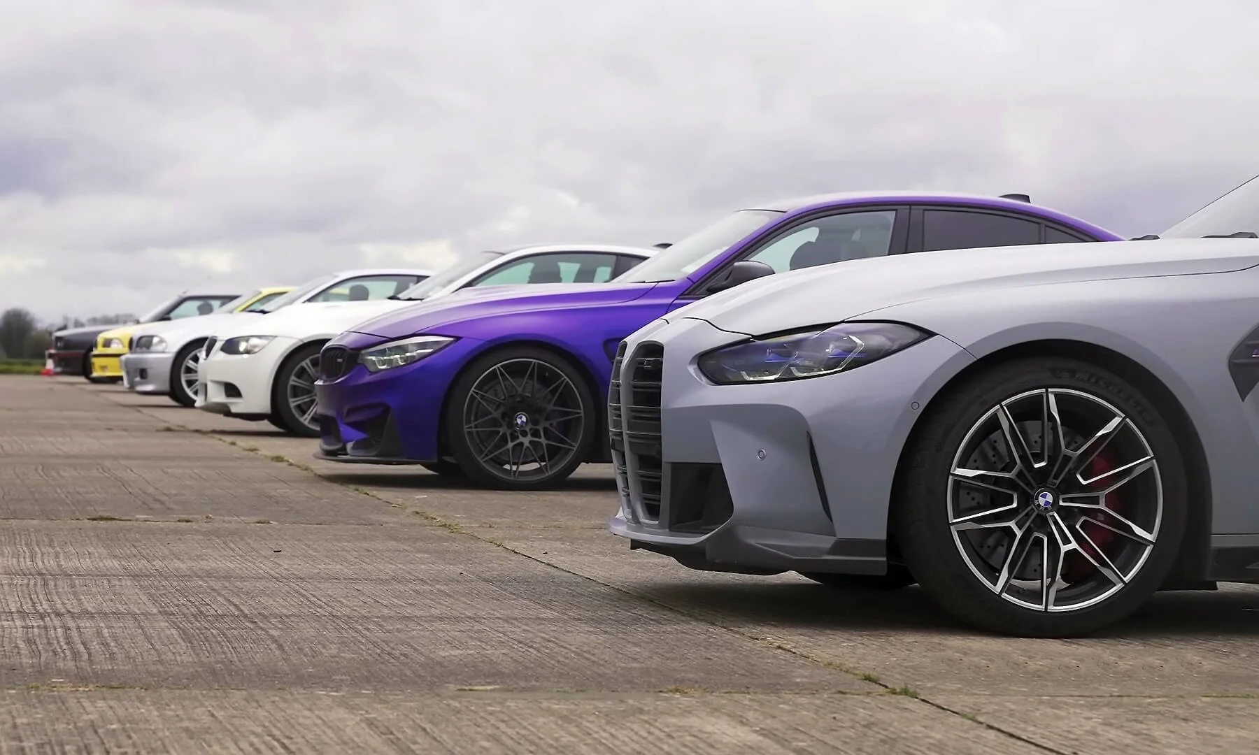 BMW M3 Generations Drag Race