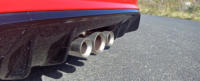 Triple tailpipes exude some intent.
