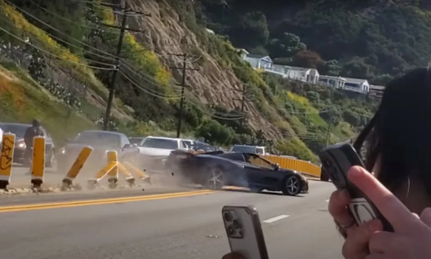 McLaren 650S Spider Crashes Leaving California Car Meet