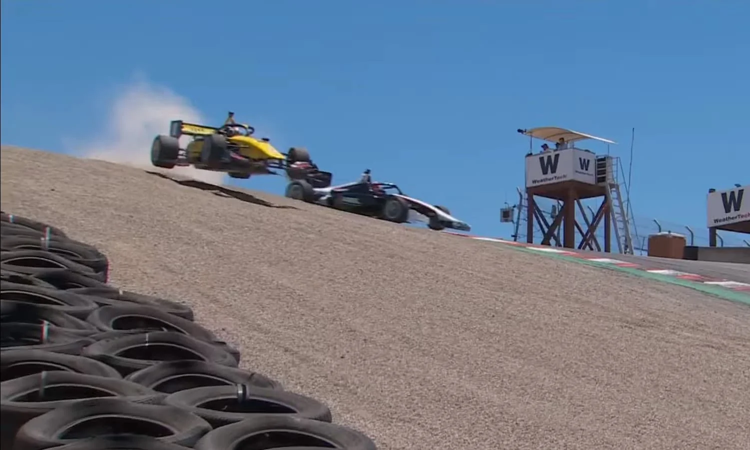 Reece Gold's Indy NXT Car Flies Over Corkscrew