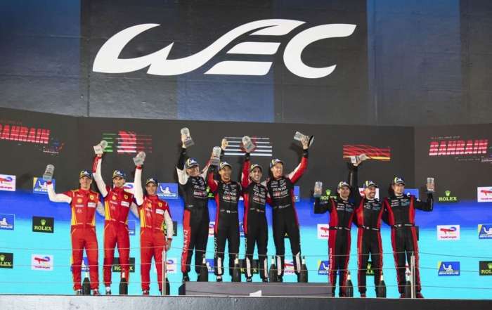 Hypercar podium at 2024 WEC 8 Hours of Bahrain