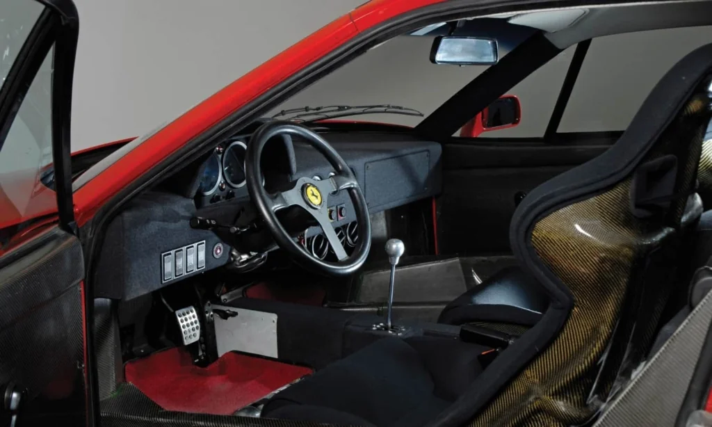 World’s Only Automatic Ferrari F40 interior