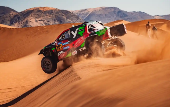 Yazeed Al Rajhi took the 2025 Dakar stage 2 win.