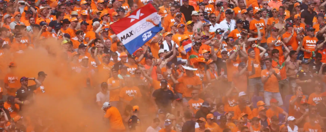 The Orange Army in full force for their Dutch driver