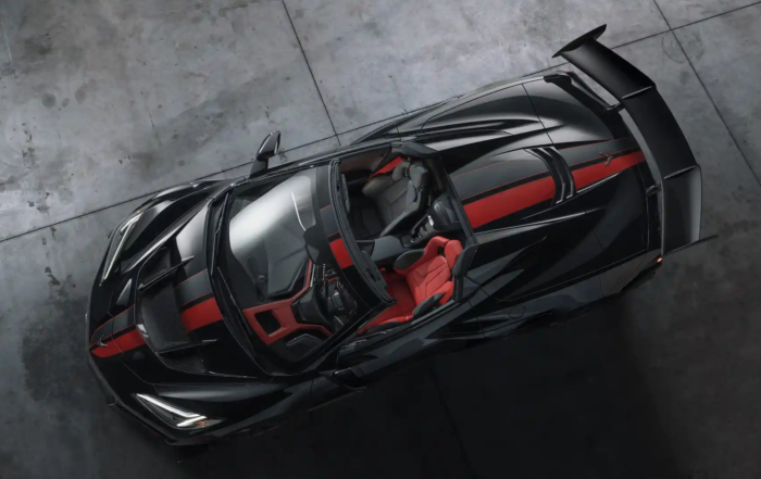 Corvette ZR1X aero kit top view