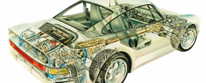 Porsche 959 underpinnings