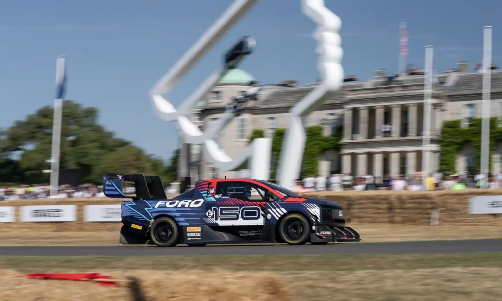 The winning vehicle at the 2025 Goodwood Festival of Speed Ford SuperTruck