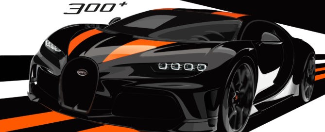 The special edition will feature a black finish with orange stripes, like the Veyron Super Sport.