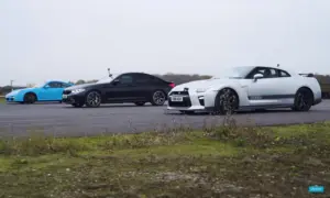 Nissan GT-R vs Porsche Turbo vs BMW M5 Comp AWD Drag Race [video]