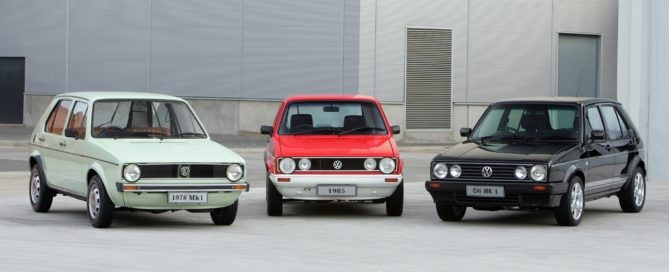An original Mk1, a Citi Golf and one of the last special edition models